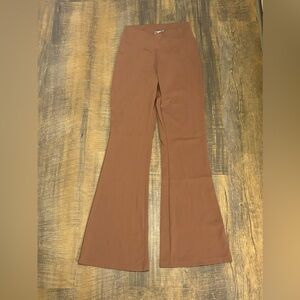 Brown flared yoga pants